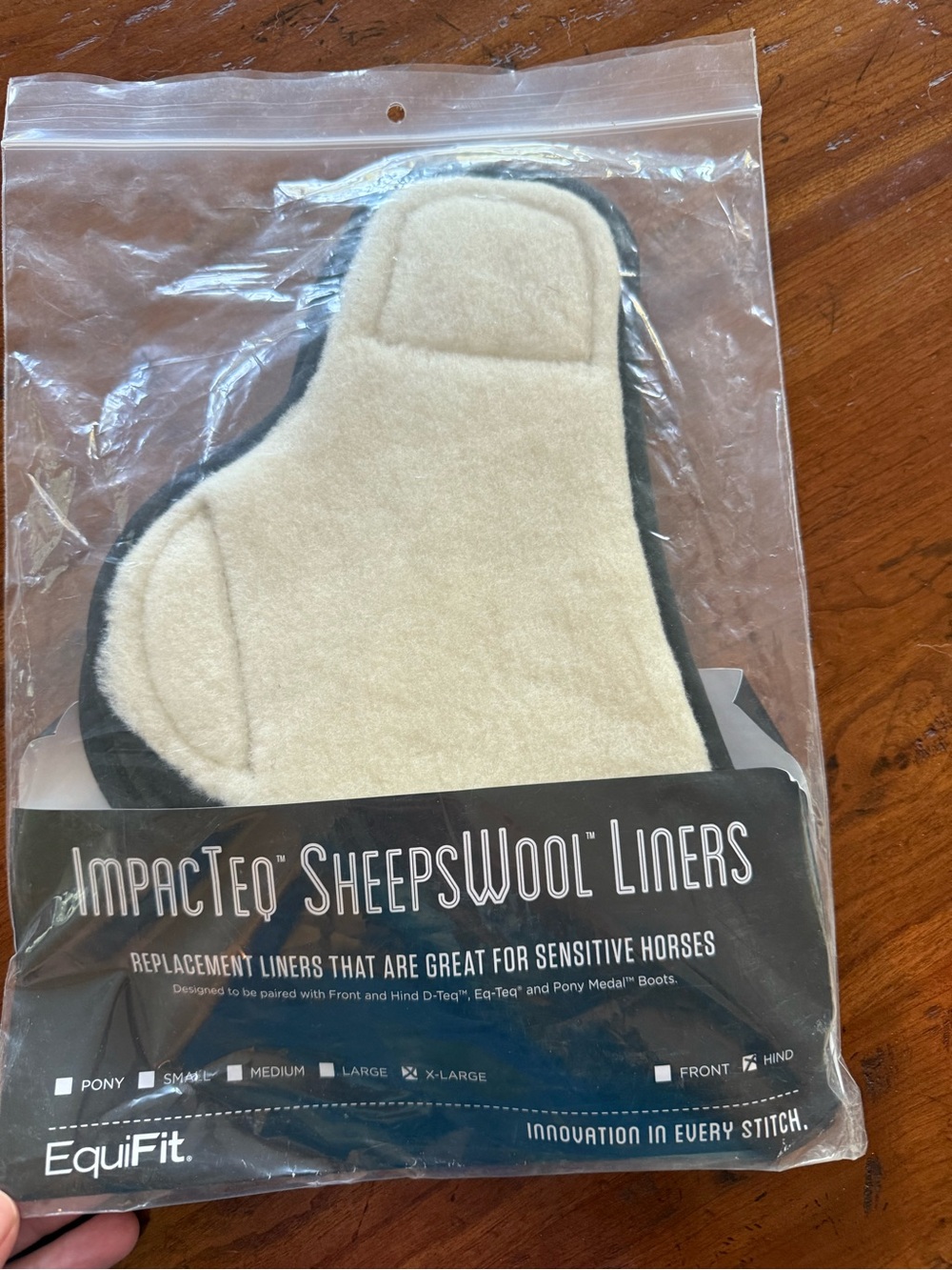 NEW SHEEPSWOOL™ IMPACTEQ® REPLACEMENT LINERS FOR D-TEQ™, EQ-TEQ size XL
